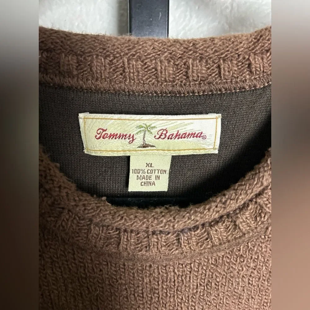 Tommy Bahama Men's Crewneck Sweater in Warm Brown